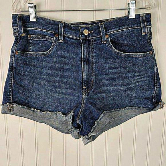 Levi's Signature Strauss Blue Jeans Shorts Women's Size 16 High Rise Heritage - Picture 1 of 13